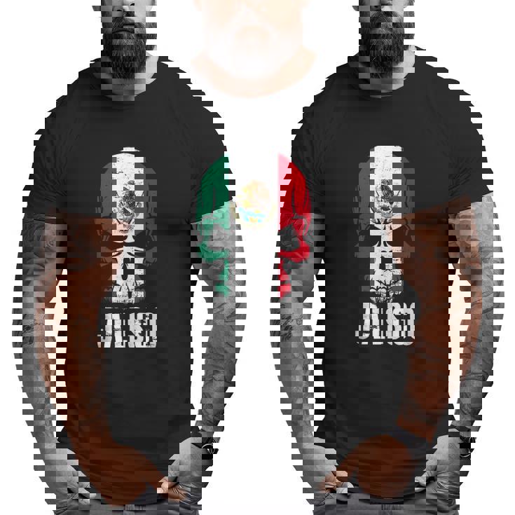 可愛いクリスマスツリーやギフトが！ Jalisco Mexico Mexican Skull Flag Big and Tall Men T-shirt 洋楽