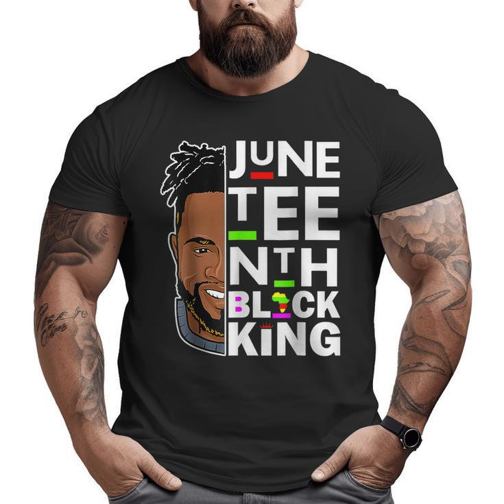 Junenth Black King Melanin Father Dad Men Son Dad Da Boys Big and Tall Men T-shirt