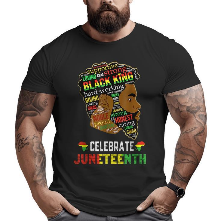 Junenth Celebrate 1865 Freedom Black King Fathers Day Men Big and Tall Men T-shirt