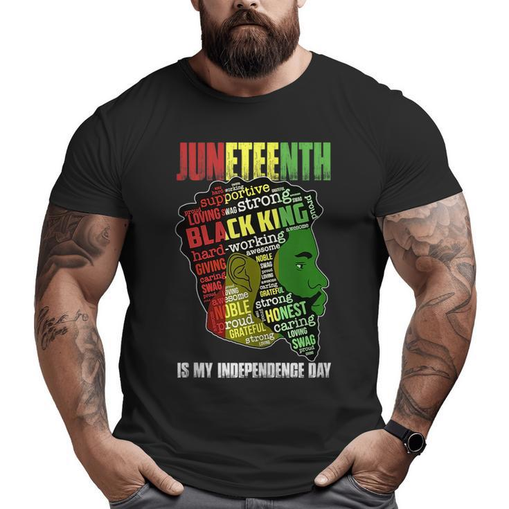 Junenth Is My Independence Day Black King Fathers Day Men Big and Tall Men T-shirt