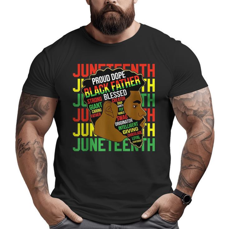 Junenth Proud Black Men Fathers Day Black History African Big and Tall Men T-shirt