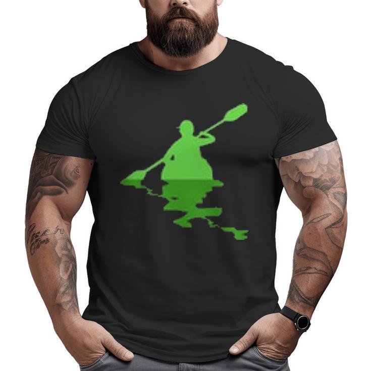 Kayak Boat Kayaking Paddling Graphic Kayaker Big and Tall Men T-shirt