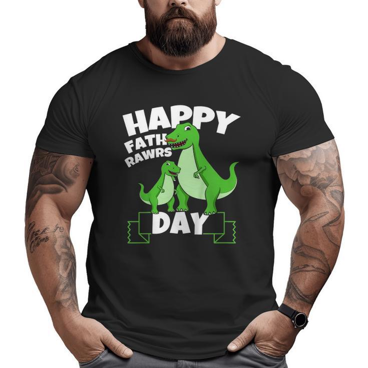 Kids Happy Father's Day Son Dinosaurusrex Dino Dad Toddler Boy Big and Tall Men T-shirt