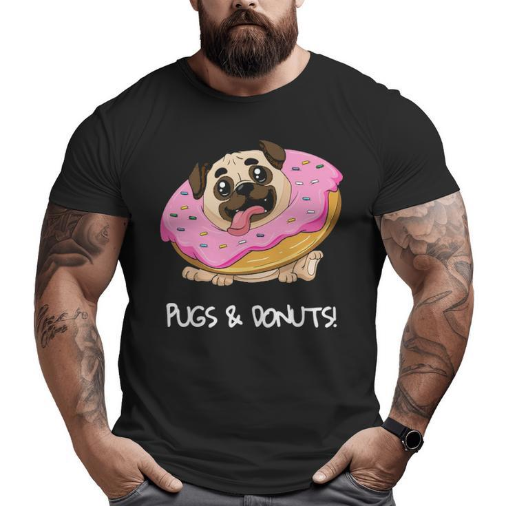 Kids Pugs & Donuts Pug Lover Candy Fan Girl Big and Tall Men T-shirt