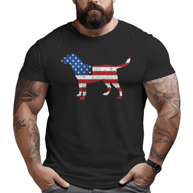 Labrador 4Th Of July Patriotic American Usa Flag Lab Lover Big and Tall Men T-shirt