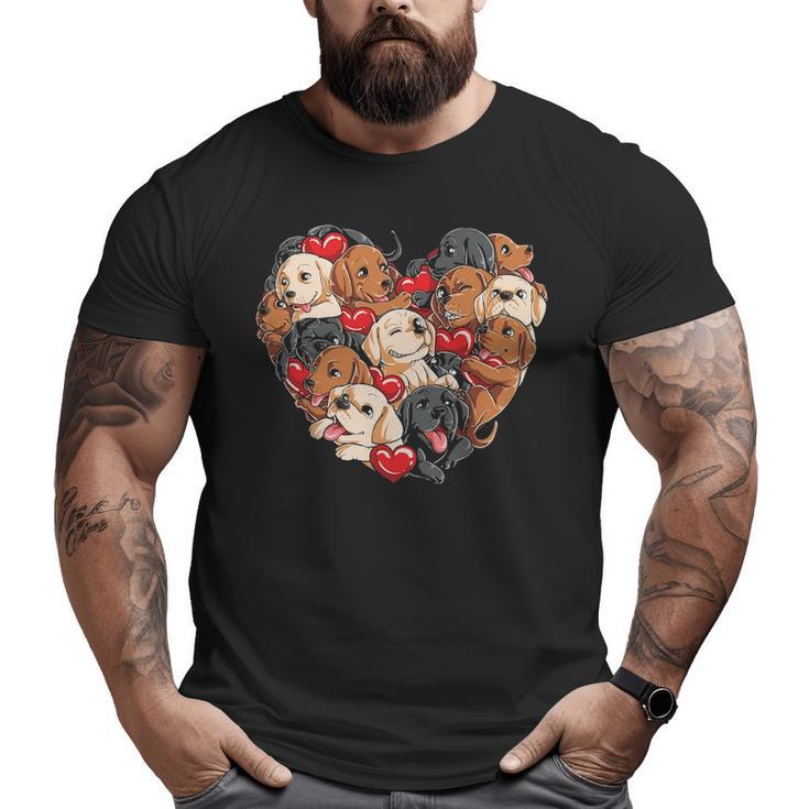 Labrador Valentines Day Dog Lover Heart Men Women Love Big and Tall Men T-shirt