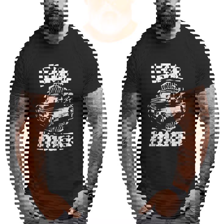 Legal Hooker Towing Vintage Tow Truck Driver Retro Big and Tall Men T-shirt