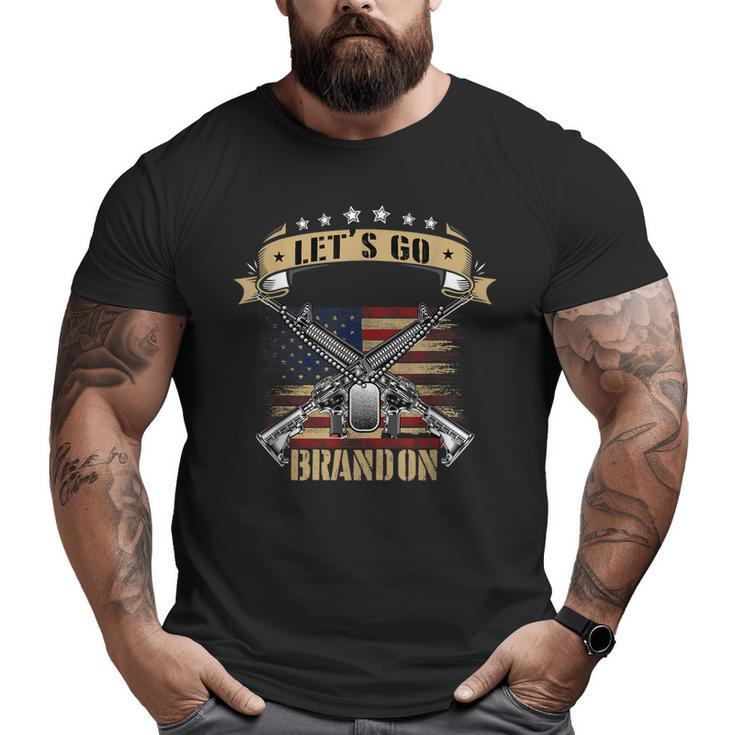 Let's Go Brandon Veteran Us  Big and Tall Men T-shirt