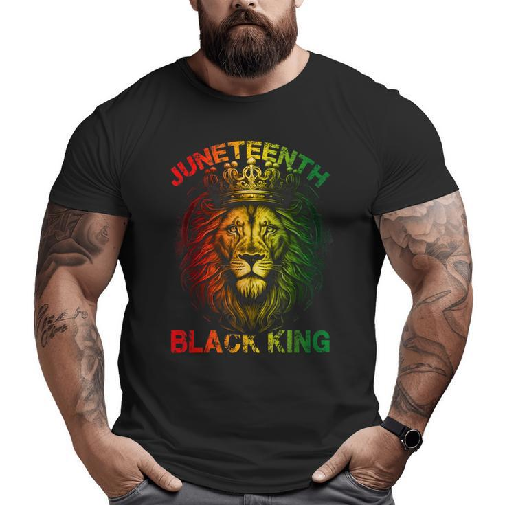 Lion Junenth Black King Melanin Father Dad Men Son Boys Big and Tall Men T-shirt