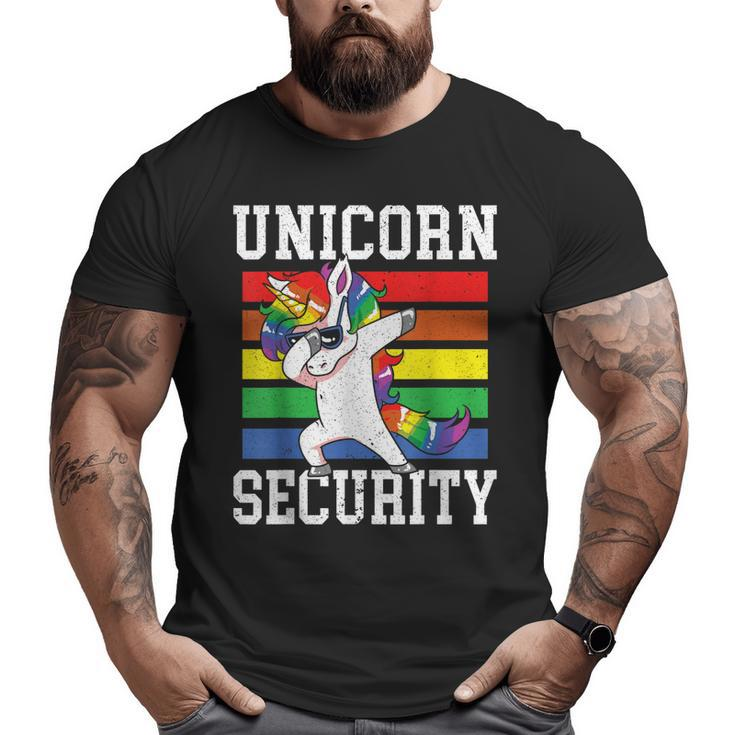 Magical Unicorn Security Best Dad Ever Fathers Day Big and Tall Men T-shirt