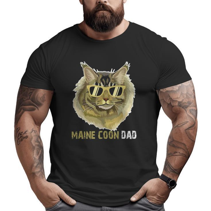 Maine Coon Dad For Cat Lovers Father's Day Big and Tall Men T-shirt