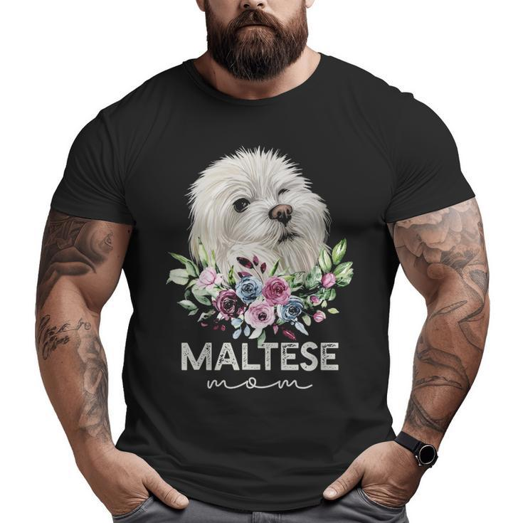 Maltese  Dog Mom Big and Tall Men T-shirt