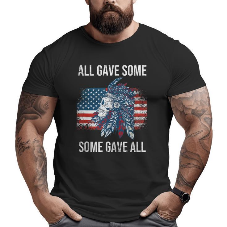 Memorial Day Military Vintage Us Patriotic American Skull Big and Tall Men T-shirt