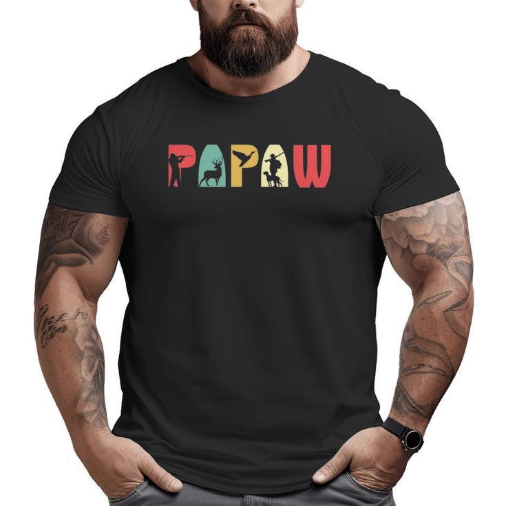 Men Vintage Hunting Papaw Father's Day Grandpa Big and Tall Men T-shirt