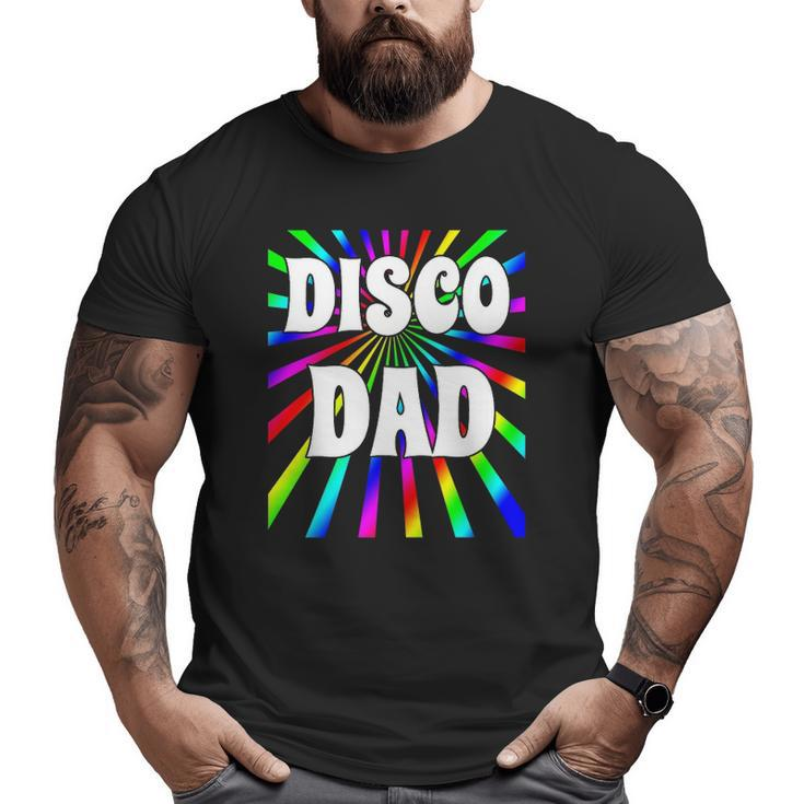 Mens 70'S Disco Disco Dad Multi-Color Party Big and Tall Men T-shirt