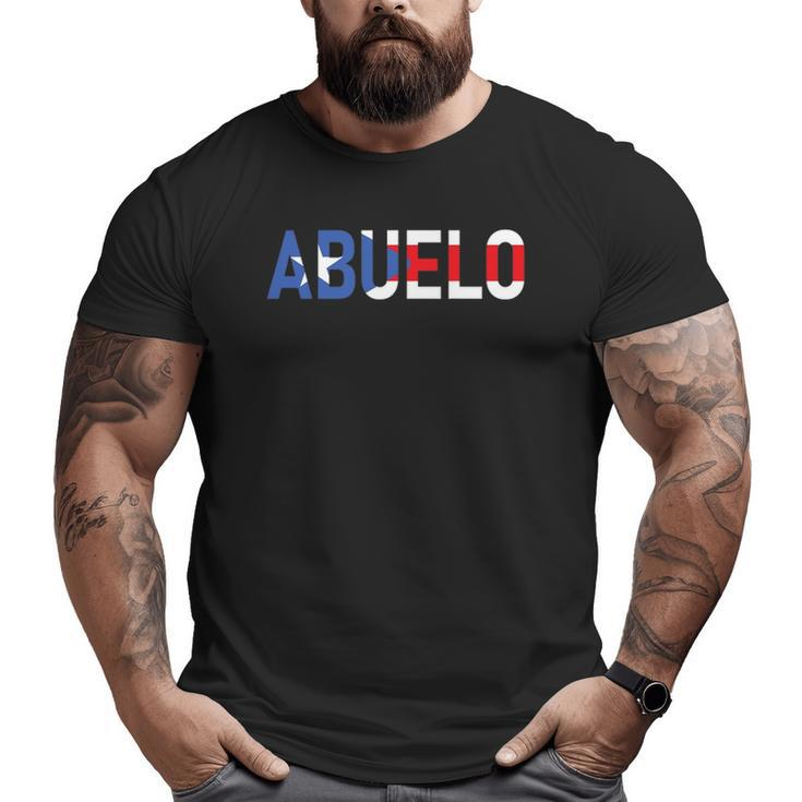 Mens Abuelo Puerto Rico Flag Puerto Rican Pride Father's Day Big and Tall Men T-shirt