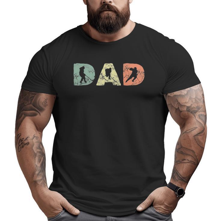 Mens Best Hockey Dad Vintage Sports Hockey Game Lover Father Big and Tall Men T-shirt