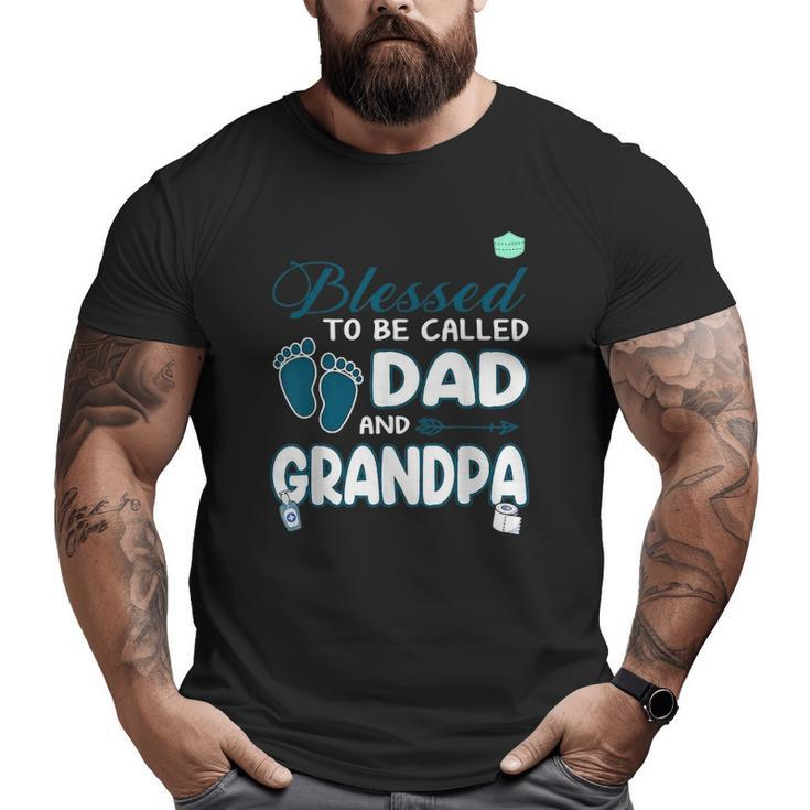 Mens Blessed To Be Called Dad For Cool Grandpa Plus Size Big and Tall Men T-shirt