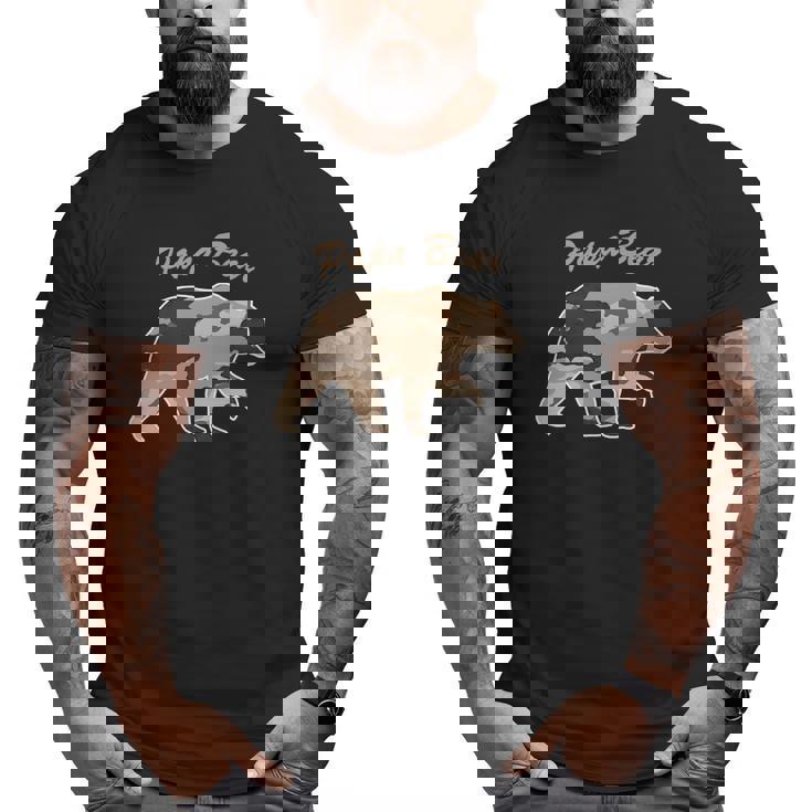 Mens Camouflage Daddy Bear Family Camo Hunting Papa Bear Big and Tall Men T-shirt