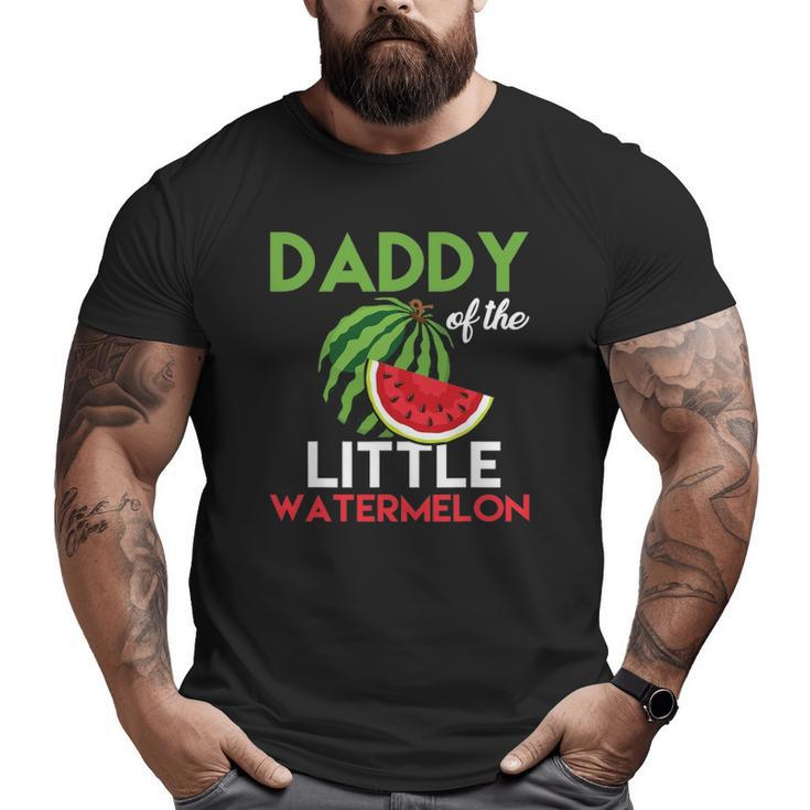 Mens Cute Watermelon Daddy Dad For Men Big and Tall Men T-shirt