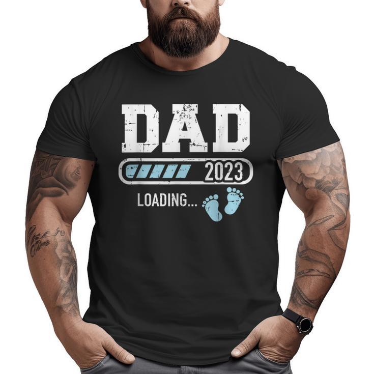 Mens Dad 2023 Loading For Pregnancy Announcement Big and Tall Men T-shirt