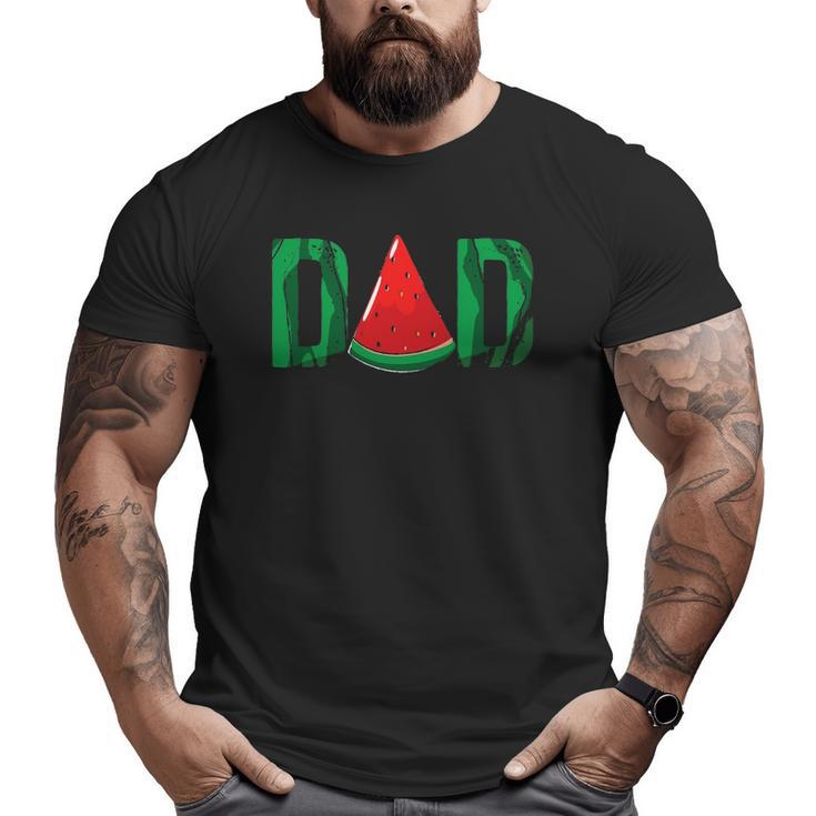Mens Dad Watermelon Summer Fruit Dad Father's Day Big and Tall Men T-shirt