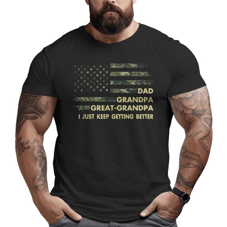 Mens Fathers Day From Grandkids Dad Grandpa Great Grandpa Big and Tall Men T-shirt