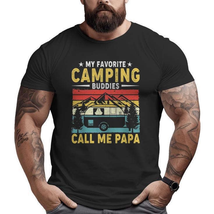 Mens My Favorite Camping Buddies Call Me Papa Vintage Big and Tall Men T-shirt