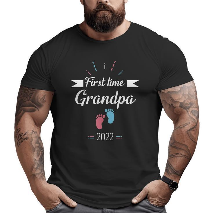 Mens First Time Grandpa 2022 Big and Tall Men T-shirt