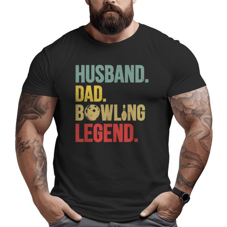 Mens Vintage Bowling Tee For Bowling Lover Husband Dad Big and Tall Men T-shirt