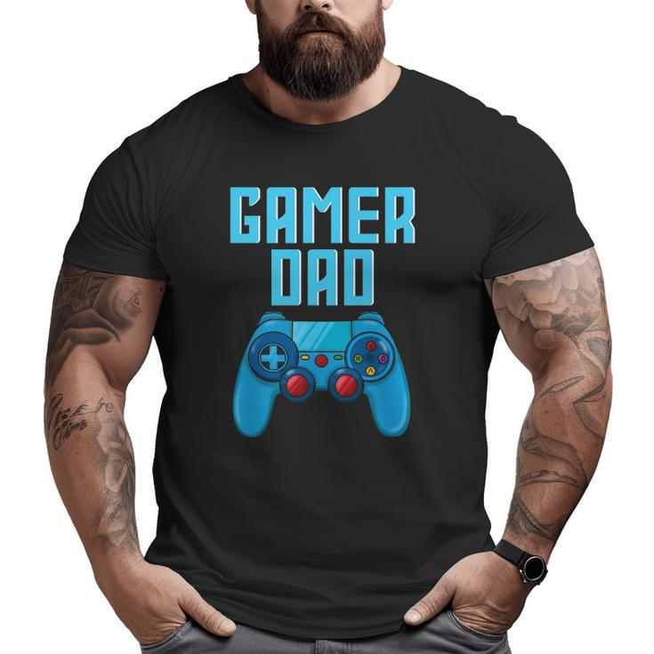 Mens Gamer Dad Cute Video Gaming Father's Day Game Controller Big and Tall Men T-shirt
