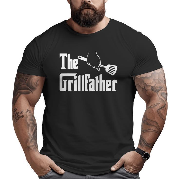 Mens The Grillfather Grill Grilling Bbq Papa Grandpa Big and Tall Men T-shirt