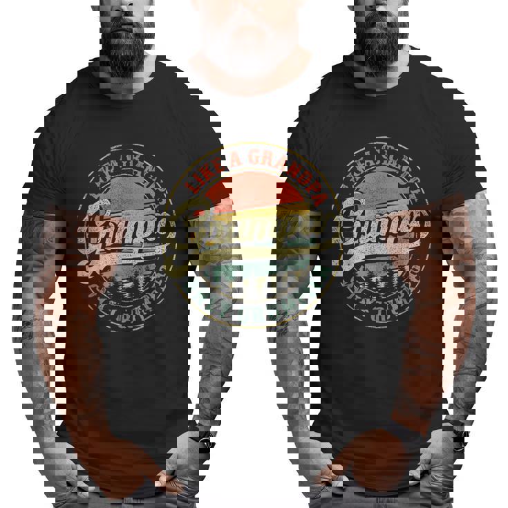 Mens Grumpa Like A Grandpa Only Grumpier Retro Grumpa Definition Big and Tall Men T-shirt