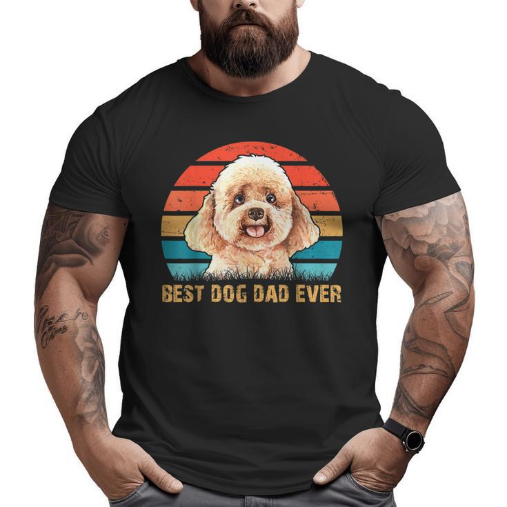 Men's Mens Quote Best Dog Dad Ever Vintage Poodle Lover  For Men Big and Tall Men T-shirt