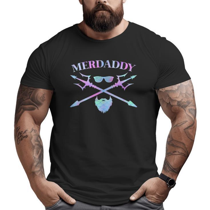 Mens Merdaddy Security Merman Merdad Daddy Costume Father's Day Big and Tall Men T-shirt
