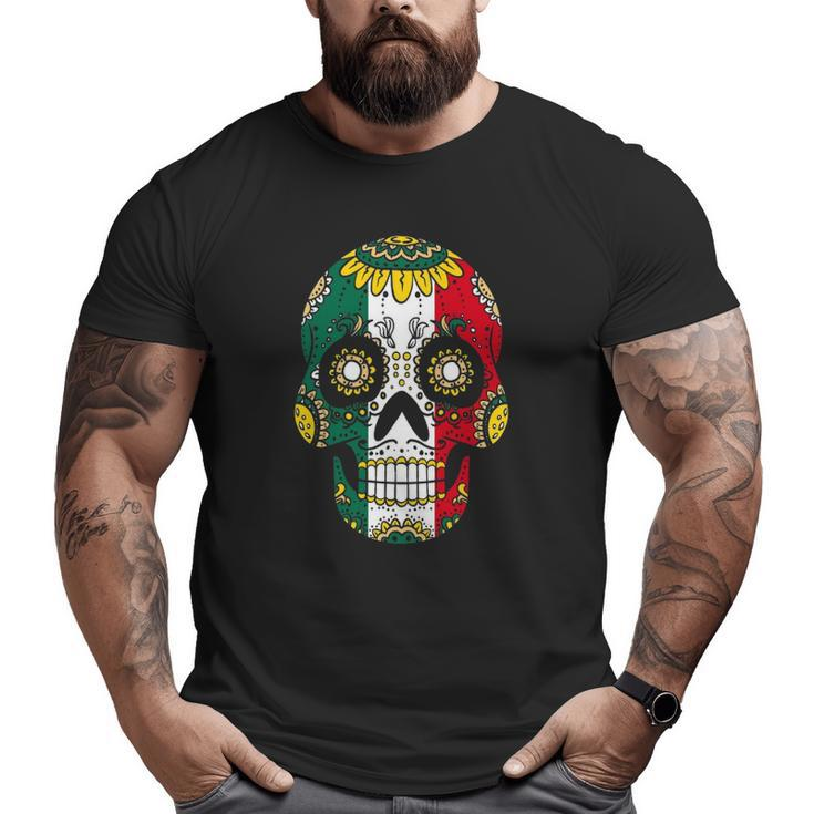 Mens Mexician Dia De Los Muertos Men Sugar Skull Day Of Dead Men Big and Tall Men T-shirt
