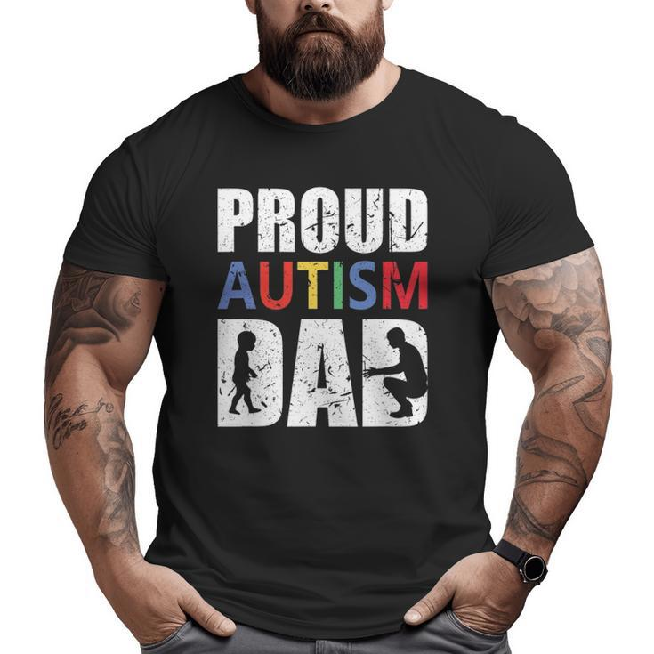 Mens Proud Autism Dad Big and Tall Men T-shirt