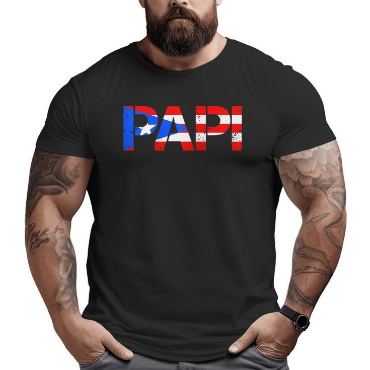 Mens Puerto Rico Flag Father's Day Patriotic Puerto Rican Pride Raglan Baseball Tee Big and Tall Men T-shirt