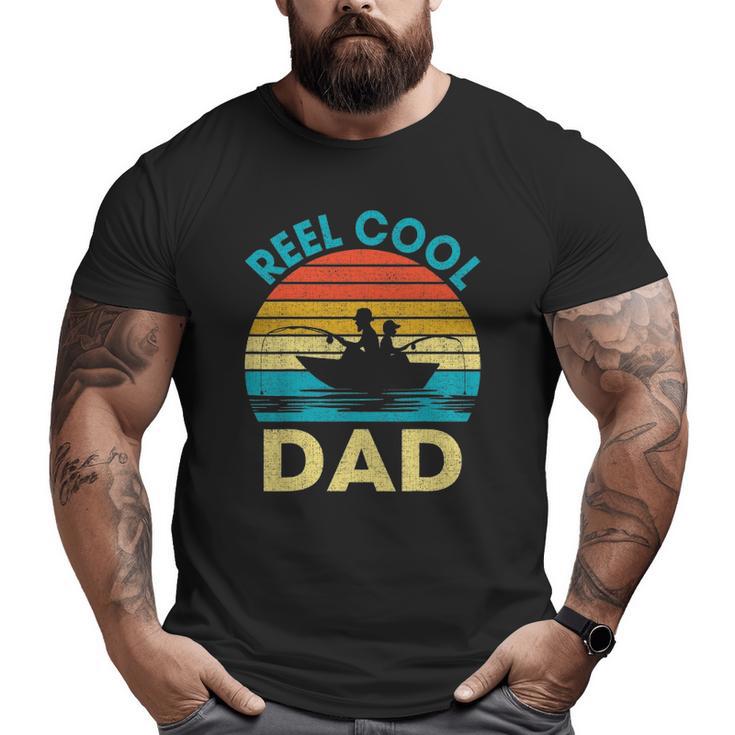 Mens Reel Cool Dad Father's Day For Fishing Dad Grandpa Big and Tall Men T-shirt