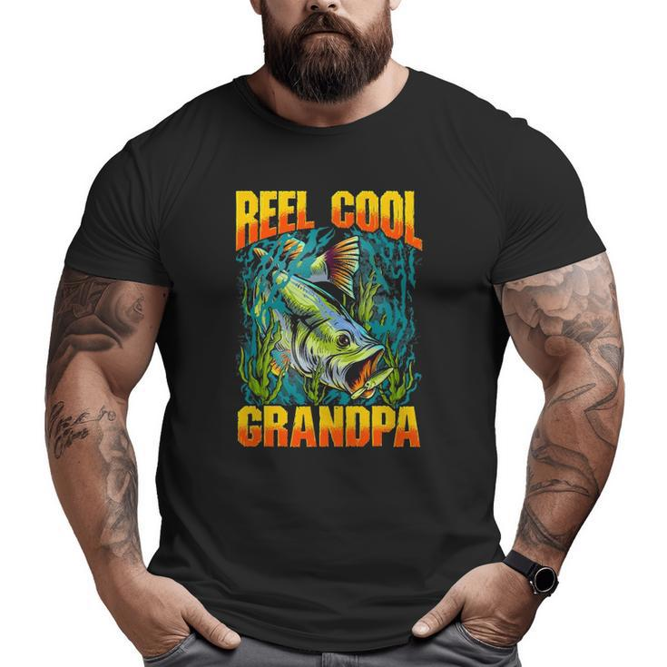 Mens Reel Cool Grandpa Fishing Lover Fathers Day Big and Tall Men T-shirt