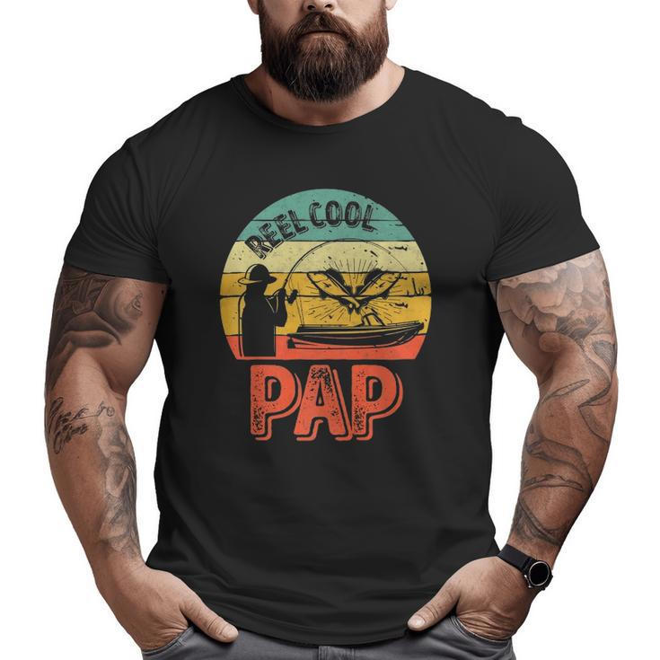 Mens Reel Cool Pap Fisherman Christmas Father's Day Big and Tall Men T-shirt