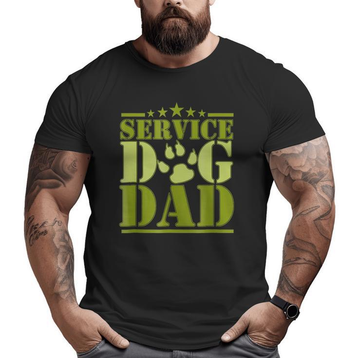 Mens Service Dog Dad For Disabled American Veterans Big and Tall Men T-shirt