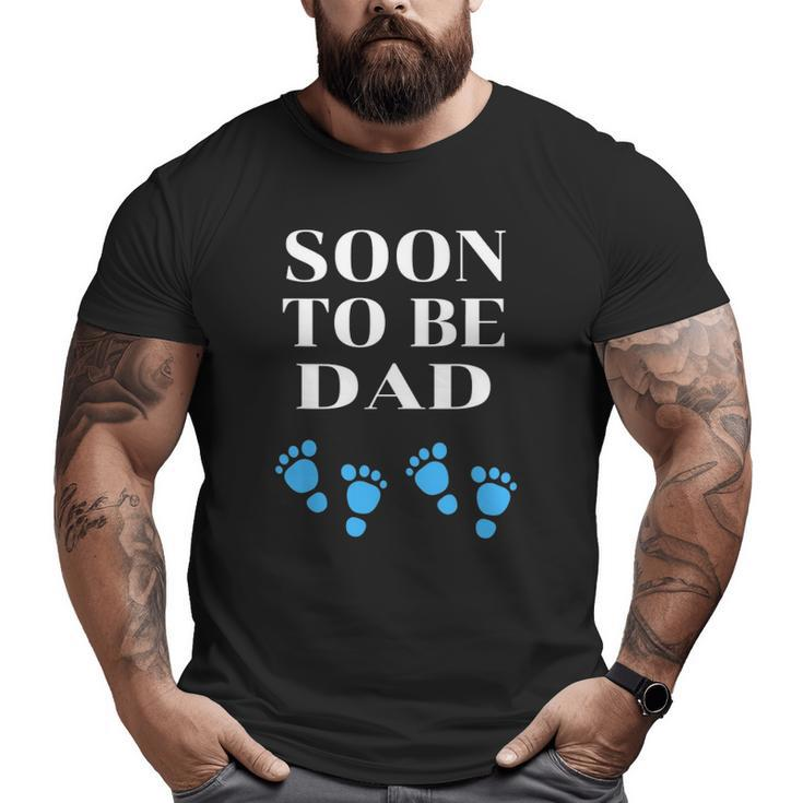 Mens Soon To Be Dad New Dad Twin Boys Pregnancy Men's Father Big and Tall Men T-shirt