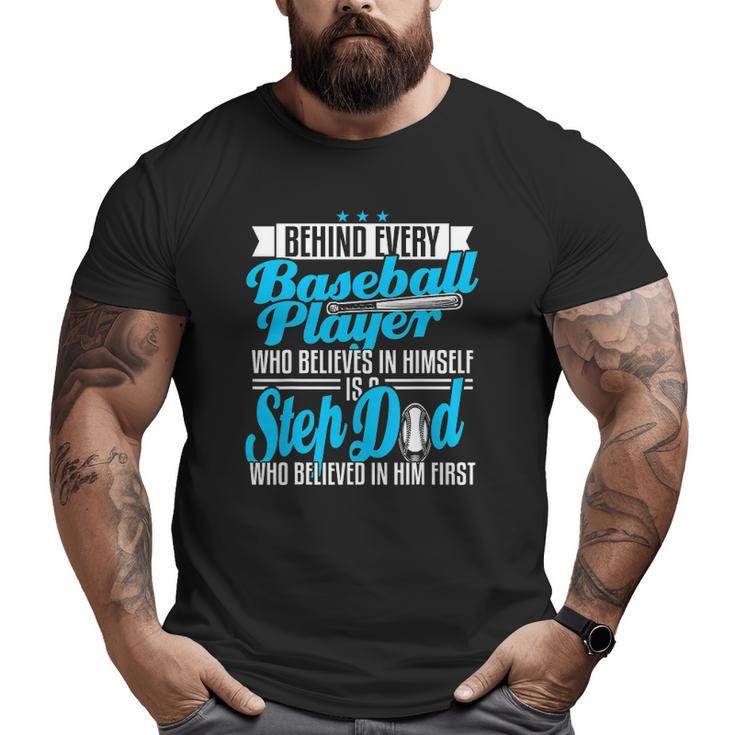 Mens Step Dad Stepfather Baseball Son Fathers Day Big and Tall Men T-shirt