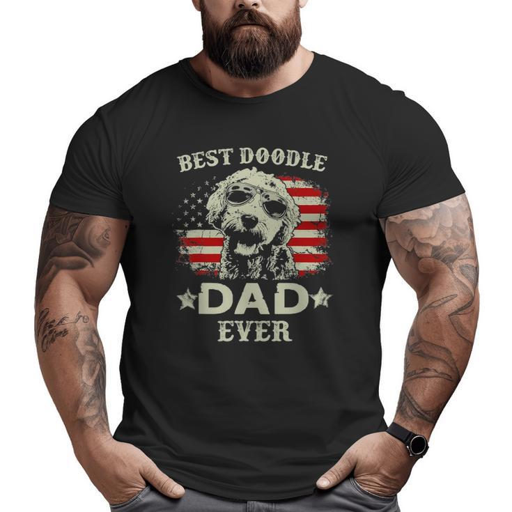 Mens Vintage Father's Day Tee Best Doodle Dad Ever Big and Tall Men T-shirt