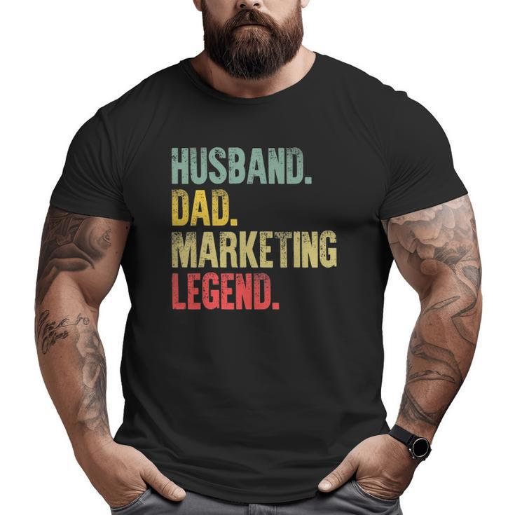 Mens Vintage Husband Dad Marketing Legend Retro Big and Tall Men T-shirt