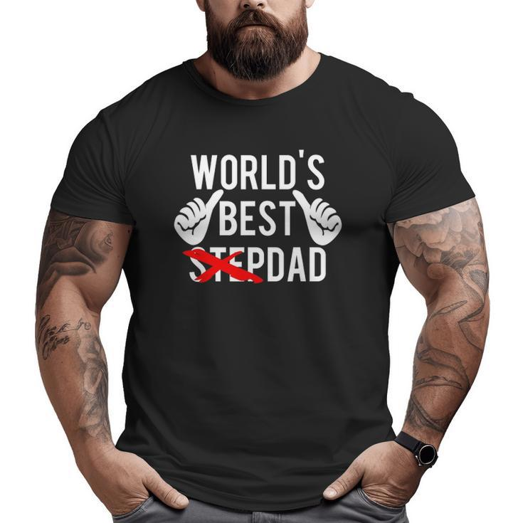 Mens World's Best Step Dad Fun Christmas Idea Big and Tall Men T-shirt