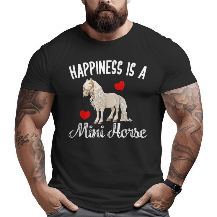 Miniature Horse Mini Horse Pet Horse Lovers Big and Tall Men T-shirt