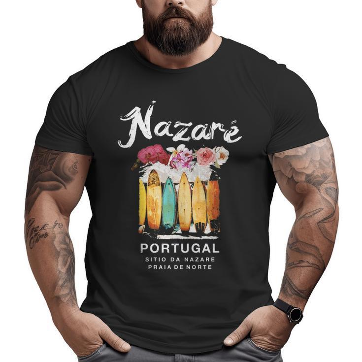 Nazare Portugal Surfing Vintage Big and Tall Men T-shirt