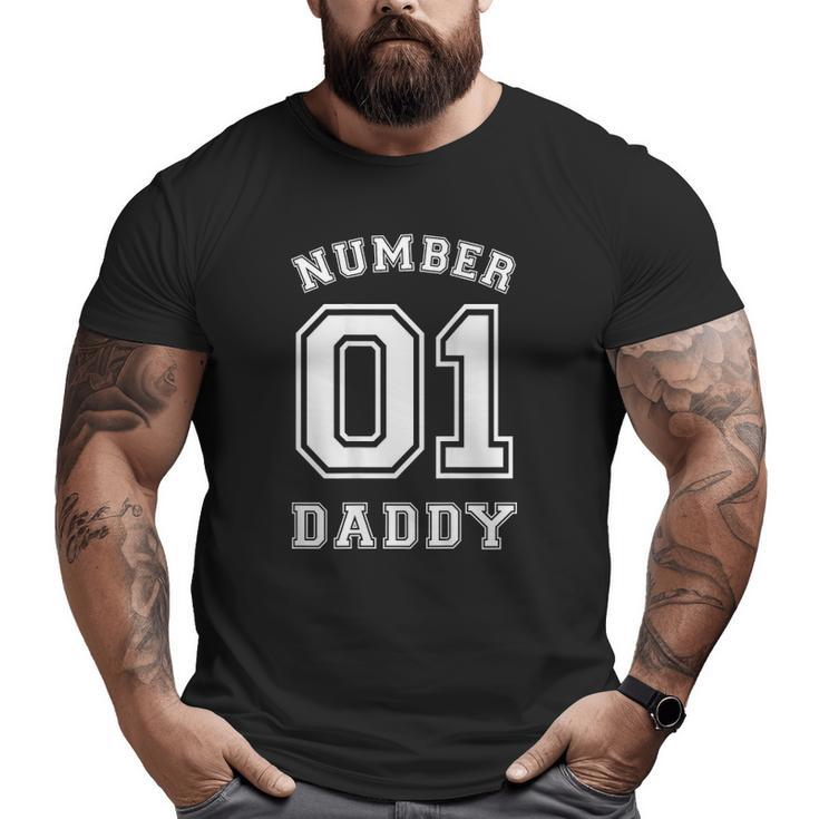 Number 1 Dad Jersey Style For Father's Day Big and Tall Men T-shirt